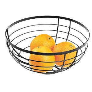 <b>Large</b> Round Wire Bowl Fruit Holder <b>Basket</b> For Fresh Produce <b>Storage</b> And Elegant Dining Table Centerpiece Decoration - Product Image 3