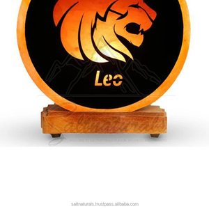 Lampe au sel de l'Himalaya de qualité supérieure en forme de Lion Cadeau unique sur le thème de l'astrologie, lumière de bien-être et de décoration - Product Image 5