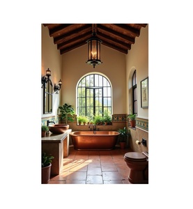 Baignoire en cuivre artisanale traditionnelle, fabriquée avec soin aux détails pour des environnements de salle de bain luxueux et distinctifs - Product Image 1