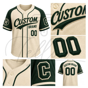 Maillots de baseball de qualité supérieure, broderie en relief, design personnalisé, 100% polyester. - Product Image 5