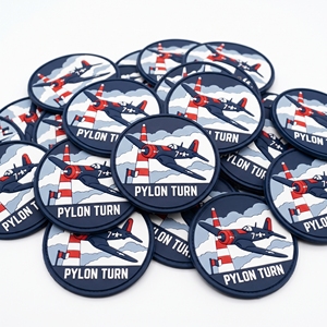 Fabricant Direct Patch en Caoutchouc 3D, Badge Rond en PVC Souple avec Motif Tube de Pitot pour le Flux d'Air et la Vitesse Réelle, pour Sac à Dos, Veste, Casquette, Uniforme d'Extérieur - Product Image 3