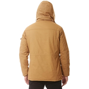 Mens Vintage Winter <b>Jacket</b> 100% Cotton Outerwear Detachable Hood <b>Fleece</b> <b>Lining</b> Stand Collar Zipper Closure OEM Service Available - Product Image 4