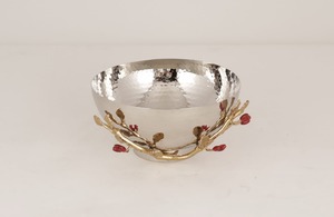 Bol de service sur pied en argent plaqué de qualité supérieure pour la cuisine et la décoration de table - Product Image 6