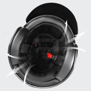 Casque ouvert pour moto, léger, respirant, avec visière transparente, casque de sécurité pour scooter, moto, équipement de protection pour la conduite sur la route - Product Image 4