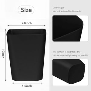 Cestino per Rifiuti Nero da 6,8 Litri per Bagni, Lavanderie, Cucine, Uffici - Piccolo Contenitore per Smaltimento Conveniente - Product Image 2