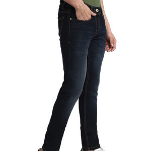 Jeans pour hommes de haute qualité, pantalon décontracté avec logo de marque personnalisé, coupe droite, taille moyenne, service OEM en gros - Product Image 3