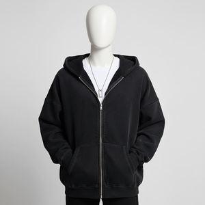 Custom Light <b>Grey</b> Pullover Hoodie Oversized Heavyweight Cotton <b>Fleece</b> Hooded Sweatshirt Plain Casual Streetwear Blank Hoo - Product Image 6
