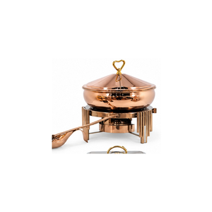 Chauffe-plat Aurevia GildedPyramid Royal Design en acier inoxydable finition miroir, durable et écoresponsable - Product Image 5
