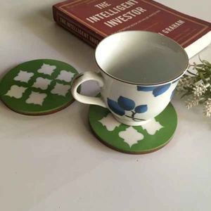 Hot selling Design Resin Inlay Coaster <b>Set</b> MDF Coaster Resin Coaster MDF Resin Inlay Coaster Place Mats at low wholesale Price - Product Image 1