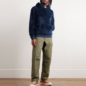 Sudadera con Capucha de Forro Polar Sherpa para Hombre, Antipelusas, Transpirable, con Cordón Ajustable y Bolsillo para Invierno - Product Image 2