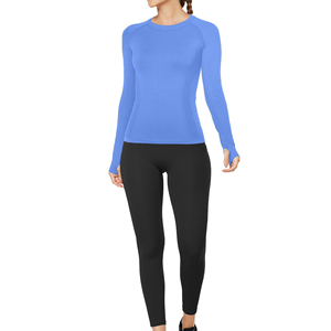 เสื้อโยคะสำหรับผู้หญิงทรงหลวมระบายอากาศได้ดีเสื้อวิ่งแห้งเร็วเสื้อกีฬายิมผ้ายืดแห้งเร็วเสื้อโยคะฟิตเนส - Product Image 5