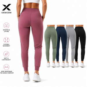 Pantalones Deportivos X Sports City para Mujer, Corte Ajustado, Cintura Alta con Cordón, Color Sólido, Largura hasta el Tobillo - Product Image 2