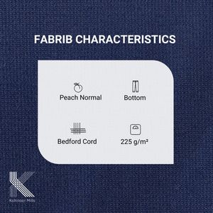 Tela de Cordón Bedford de Algodón y Elastano para Hombre, 225GSM, Tejido Elástico Acanalado con Acabado Peach, Proveedor al por Mayor OEM ODM - Product Image 4