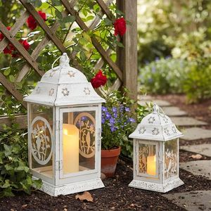 Export Quality Golden Iron Glass Hanging Tabletop <b>Lantern</b> <b>Candle</b> Holder Home Wedding Events Valentine's Day Christmas - Product Image 3