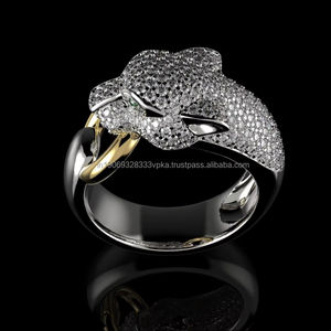 Anillo de Plata de Ley 925 con Diseño de Pantera y Leopardo, Estilo Hip Hop, Regalo de Boda para Amantes de los Animales, Anillo con Diamantes - Product Image 6