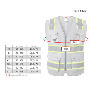 Gilet de sécurité haute visibilité pour travaux pétroliers et gaziers, vêtement de travail haute visibilité avec fermeture éclair, gilet de sécurité haute visibilité avec coutures renforcées - Product Image 5