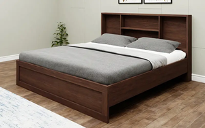 Meubles de chambre à coucher, lit king-size en bois de qualité supérieure, cadre et pieds sculptés à la main, luxe, bois massif de qualité supérieure, fabrication artisanale. - Product Image 5