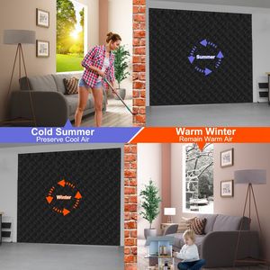 Cortina Magnética Aislante Térmica para Puerta de Garaje, Pantalla Resistente a la Intemperie para Invierno con Capacidad para Dos Autos, Cierre Magnético - Product Image 2