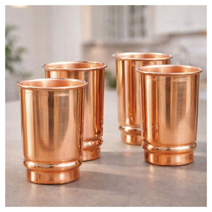 Pure Copper Tumbler Handcrafted Copper Cups for Drinking Water 100% Solid Copper Ayurvedic Health Drinkware Glasses Wholesale - Product Image 5