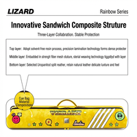 Estuche para taco de billar de cuero de grano superior premium personalizado de la serie Rainbow, hecho a mano, OEM ODM, con 7 orificios para tacos de 1/2, tipo caja.