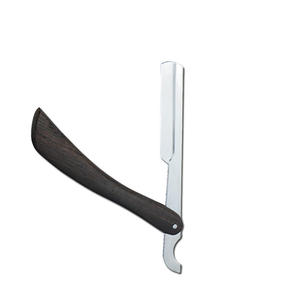 UBI Professional Straight <b>Razor</b> with <b>Single</b> Edge <b>Blade</b> Imported High Carbon Steel Wood Handle for Barber & Home Grooming - Product Image 1