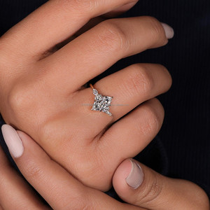 Bague de fiançailles en argent sterling plaqué or avec moissanite VVS, bague de mariage classique, diamant taille marquise certifié GRA IGI, style Channel - Product Image 6