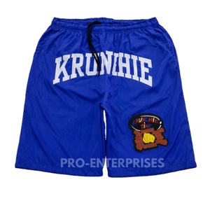 Men 's Embroidery Windbreaker Shorts 100% Polyester <b>Elastic</b> Waist Closure Woven Weaving Solid Breathable - Product Image 1