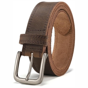 Cinturones de Cuero Genuino para Hombre, Color Sólido, Logotipo Personalizado, MOQ Bajo, Premium, Formal, Duradero, Hebilla de Aleación, Elegante - Product Image 2