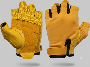 Rhino Fitness Bodybuilding Workout Unisex Half Finger Gym Fitness Gloves Polyester Adjustable <b>Wrist</b> <b>Strap</b> Non Slip Breathable - Product Image 4