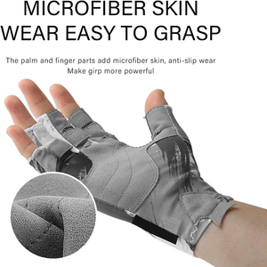 Gants de pêche unisexes imperméables à demi-doigts, personnalisés par le fabricant, les plus vendus, sublimés sur mesure pour l'extérieur - Product Image 6