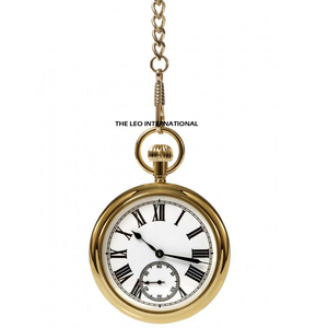 Horloge de poche personnalisée de qualité supérieure, design nautique unique, corps en laiton, verre vintage, décoration pour la maison ou le bureau, option cadeau - Product Image 3