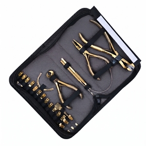 Kit de Instalación de Extensiones de Cabello para Salón, Alicates para Microperlas de Silicona, Aguja para Coser Tramas, Herramienta de Gancho y Bucle, Accesorios para Microperlas - Product Image 6