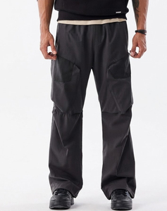 Men Windbreaker Cargo Pants Casual 100% Polyester <b>Light</b> Weight Full <b>Light</b> Drawstring Waist Straight Leg Cargo <b>Trouser</b> Men's - Product Image 5