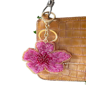 Llavero de cuentas de colores vibrantes ecológico al por mayor, llavero personalizado hecho a mano con cuentas de semillas para bolsos, ideal para graduaciones y Día Nacional - Product Image 2