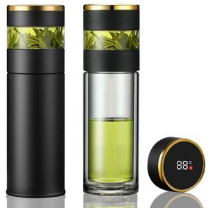 Office Business Gifts 316 Stainless Steel <b>Smart</b> High-End Tea-Water Separation Vacuum Insulated Water Bottle - Product Image 1
