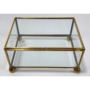 Customized Glass Partition Storage Box With Metal Frame For Jewelry Organizers And Decorative Use - Product Image 3