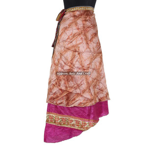 Falda Reversible de Seda India, Sari de Seda de Rajasthan, Falda Mágica, Fabricante Mayorista - Product Image 1