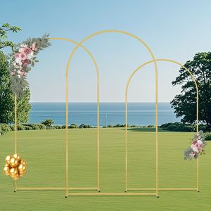Set di 3 Supporti Metallici Regolabili per Arco Nuziale, Facile Montaggio con Design a Barra Trasversale, Connessione Stabile - Product Image 2