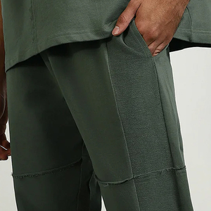 Conjunto Deportivo Informal Personalizado con Logotipo para Hombre, Verano, Transpirable, Sólido, Alta Calidad, 100% Algodón, 2 Piezas, Camiseta y Pantalón - Product Image 6