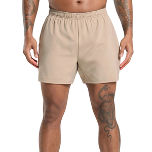 Pantalones Cortos Deportivos para Hombre, 5 Pulgadas, Ligeros, para Gimnasio, Entrenamiento, Fitness, Color Gris Guijarro - Product Image 1