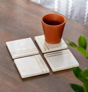 Juego de posavasos de mármol personalizados al por mayor para compradores B2B globales que buscan accesorios decorativos de primera calidad para la mesa. - Product Image 4