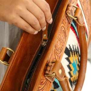 Nouveau véritable fait à la main usiné aztèque en cuir sacs fourre-tout femmes élégant sac à provisions élégant Style Vintage parfait accessoire sacs en cuir - Product Image 5