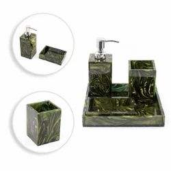 White Decorative Resin <b>Bathroom</b> <b>Accessories</b> <b>Set</b> for Home Spa <b>Bathroom</b> Look - Product Image 6