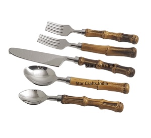 Couverts de cuisine cuillères à soupe argenterie en acier inoxydable et manche en résine vente en gros couverts couverts ensembles de vaisselle - Product Image 1