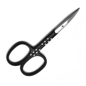 Manicure <b>Scissors</b> Stainless Steel Blade Plastic Handle Sharp Tip Round Hole Beauty Tools <b>for</b> <b>Nail</b> Care Adults Simple Style - Product Image 1