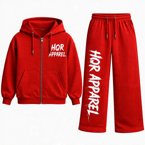 Ensemble de survêtement unisexe personnalisé en coton 100 % écologique, avec sweat à capuche et pantalon de jogging, pour la gym, vente en gros, survêtements unis - Product Image 4
