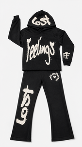 ชุดเซ็ตเสื้อฮู้ดดี้ผ้าฟลีซคอตตอนหนานุ่มทรงโอเวอร์ไซส์สำหรับผู้หญิง กางเกงจ็อกเกอร์ขายาวทรงหลวม ผู้ผลิตเสื้อผ้าขายส่ง - Product Image 3