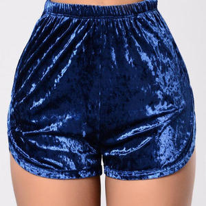 Shorts de Terciopelo Transpirables para Gimnasia, Ajuste Sexy, con Cordón, Color Negro, para Yoga y Running, Shorts de Velour para Chicas en Venta - Product Image 5
