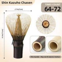 Fouet à matcha Kurotake Shin Chasen artisanal personnalisable, fouet à matcha pour poudre de matcha, fouet en bambou foncé