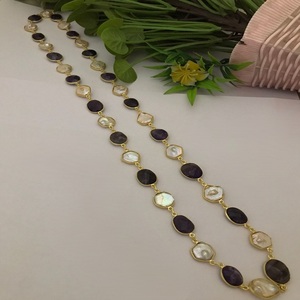 Graceful Premium Quality Trendy Natural <b>Pearls</b> 24 Length Jewelry <b>Set</b> for Women's Wedding Party Wear Collection - Product Image 5